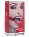 Расширяющий кляп Ring Gag XL с красными ремешками фото 2 — pink-kiss