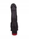 Чёрный вибромассажер с широким основанием - 18,8 см. фото 3 — pink-kiss