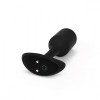 Чёрная пробка для ношения с вибрацией Snug Plug 2 - 11,4 см. фото 2 — pink-kiss