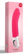 Ярко-розовый вибратор Big Boss - 23,5 см. фото 3 — pink-kiss