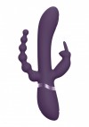 Фиолетовый анально-вагинальный вибромассажер Rini - 22,3 см. фото 1 — pink-kiss