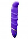 Фиолетовый перезаряжаемый вибратор с ребрышками PROVIBE - 14 см. фото 1 — pink-kiss