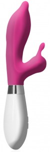 Розовый вибратор-кролик Adonis - 21,5 см. фото 1 — pink-kiss