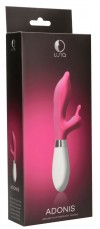 Розовый вибратор-кролик Adonis - 21,5 см. фото 2 — pink-kiss