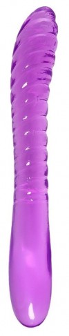 Фиолетовый двусторонний фаллоимитатор Frica - 23 см. фото 1 — pink-kiss