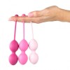 Набор из 3 розовых вагинальных шариков FemmeFit Advanced Pelvic Muscle Training Set фото 1 — pink-kiss
