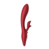 Красный вибратор-кролик - 22,5 см. фото 1 — pink-kiss