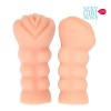 Телесный мастурбатор-вагина с комплектом эрекционных колец фото 2 — pink-kiss