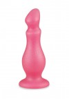 Розовая фигурная анальная пробка - 14 см. фото 2 — pink-kiss