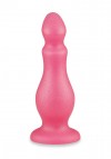 Розовая фигурная анальная пробка - 14 см. фото 3 — pink-kiss