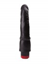 Чёрный вибромассажер-реалистик - 19,3 см. фото 3 — pink-kiss
