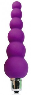 Фиолетовый анальный вибромассажер-елочка - 12 см. фото 1 — pink-kiss