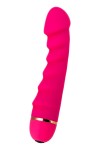 Розовый рельефный вибромассажер - 16 см. фото 5 — pink-kiss
