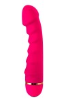 Розовый рельефный вибромассажер - 16 см. фото 6 — pink-kiss
