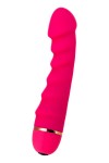 Розовый рельефный вибромассажер - 16 см. фото 7 — pink-kiss