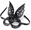 Черная ажурная маска  Зайка  с ушками фото 1 — pink-kiss