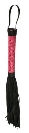 Аккуратная плетка с розовой рукоятью Passionate Flogger - 39 см. фото 1 — pink-kiss