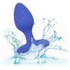 Синяя анальная вибропробка Medium Rechargeable Vibrating Probe - 9,5 см. фото 5 — pink-kiss