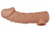 Телесная насадка на фаллос с отверстием для мошонки EXTREME SLEEVE - 15,6 см. фото 2 — pink-kiss