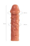 Телесная насадка на фаллос с отверстием для мошонки EXTREME SLEEVE - 15,6 см. фото 8 — pink-kiss
