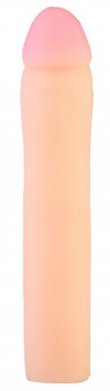 Телесный реалистичный фаллоудлинитель - 18,5 см. фото 1 — pink-kiss