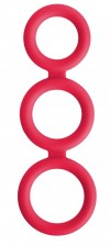Красное тройное эрекционное кольцо Triad Cock Ring фото 1 — pink-kiss