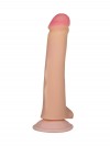 Телесный фаллоимитатор на присоске со стимулирующими шишечками - 18 см. фото 5 — pink-kiss
