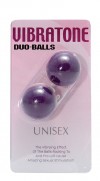 Фиолетовые вагинальные шарики VIBRATONE DUO BALLS PURPLE BLISTERCARD фото 2 — pink-kiss