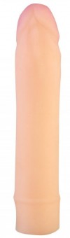 Телесный фаллоудлинитель-реалистик - 18,5 см. фото 3 — pink-kiss