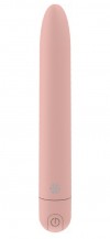 Персиковый перезаряжаемый вибратор Haze - 18 см. фото 1 — pink-kiss