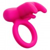 Розовое перезаряжаемое кольцо Silicone Rechargeable Triple Clit Flicker фото 1 — pink-kiss