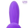 Фиолетовый изогнутый вибромассажер двойного действия - 18 см. фото 3 — pink-kiss
