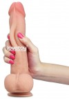 Телесный фаллоимитатор Sliding Skin Dual-Layered 9.0 - 23 см. фото 4 — pink-kiss