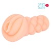 Телесный мастурбатор-вагина с вибрацией и комплектом эрекционных колец фото 1 — pink-kiss