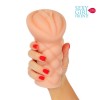 Телесный мастурбатор-вагина с вибрацией и комплектом эрекционных колец фото 5 — pink-kiss