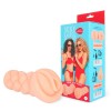 Телесный мастурбатор-вагина с вибрацией и комплектом эрекционных колец фото 6 — pink-kiss