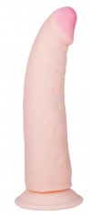 Фаллоимитатор на присоске ART-Style с загнутой головкой - 19,5 см. фото 1 — pink-kiss