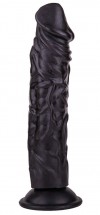 Чёрный фаллоимитатор без мошонки - 19,5 см. фото 1 — pink-kiss