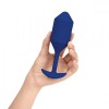 Синяя пробка для ношения с вибрацией Snug Plug 4 - 14 см. фото 3 — pink-kiss