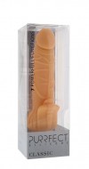 Телесный вибратор с лепестками в основании PURRFECT SILICONE CLASSIC 7INCH FLESH - 18 см. фото 2 — pink-kiss