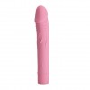 Нежно-розовый вибратор Vic с выделенными венками - 15,5 см. фото 1 — pink-kiss