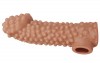 Телесная насадка на фаллос с отверстием для мошонки - 15,6 см. фото 2 — pink-kiss