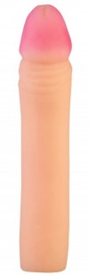 Телесный реалистичный фаллоудлинитель - 19 см. фото 1 — pink-kiss
