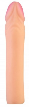 Телесный реалистичный фаллоудлинитель - 19 см. фото 3 — pink-kiss