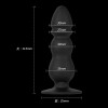 Черный конический анальный виброплаг - 11,3 см. фото 6 — pink-kiss
