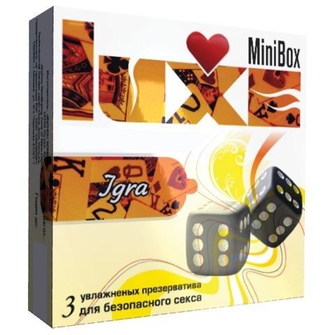 Презервативы Luxe Mini Box "Игра" - 3 шт. фото 1 — pink-kiss