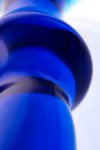 Синяя стеклянная анальная втулка - 13,5 см. фото 3 — pink-kiss
