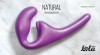 Фиолетовый безремневой страпон Seduction - 20,5 см. фото 2 — pink-kiss