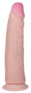Упругий и рельефный фаллоимитатор на присоске ART-Style №23 - 21,5 см. фото 1 — pink-kiss