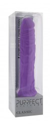 Фиолетовый вибратор-реалистик PURRFECT SILICONE CLASSIC 8.5INCH - 21,5 см. фото 2 — pink-kiss